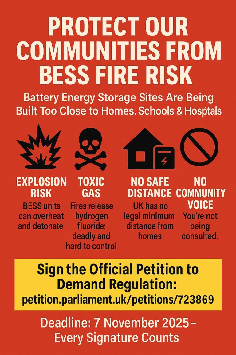 🚨 Sign Our Petition for Safer Battery Energy Storage Systems (BESS)! 🚨 ...
